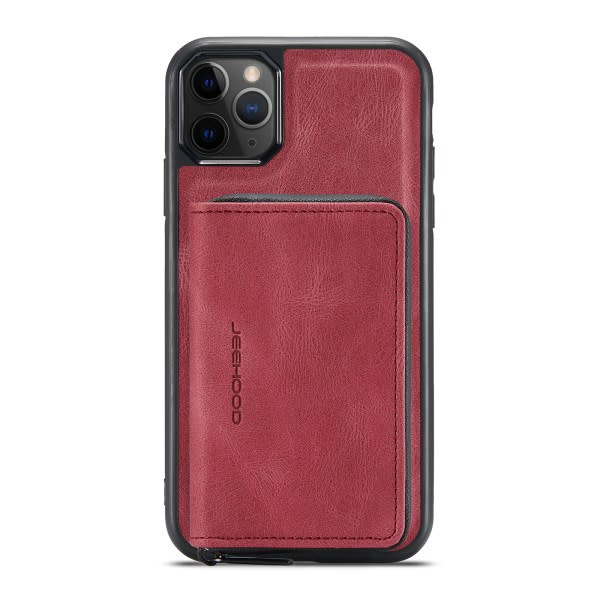 Aftageligt Kickstand Wallet Case Cover til iPhone 11 Pro Rød