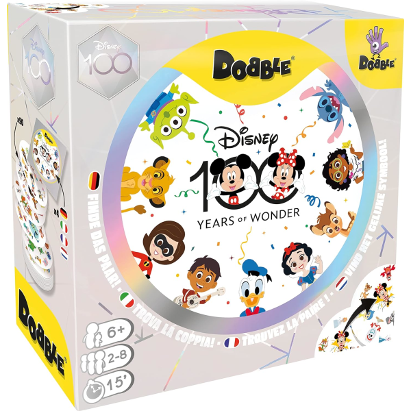 Zygomatic Dobble 100 Familjespel Kortspel 2-8 spelare från 6+ år 15 minuter Tyska Flerspråkig