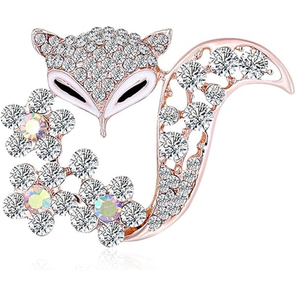 Vintage Kristall Blombrosch, Diamantdesign, Elegant Kontorssmycke Gåva för Kvinnor
