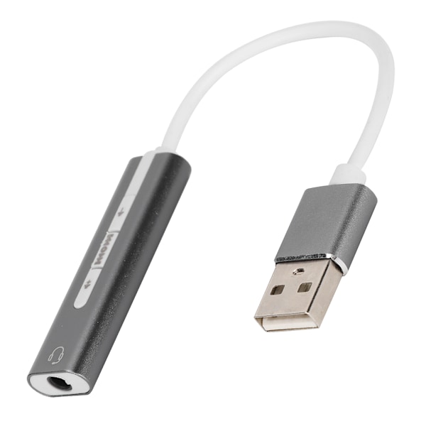 USB-lydkort i aluminiumslegering, eksternt datamaskinlydkort for alle datamaskinsystemer 7.1 Stereo