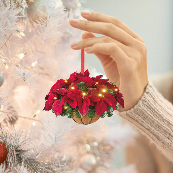 Trä jul blomma korg formad dekoration Xmas Tree Pend A4 onesize A4 onesize