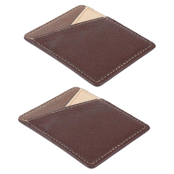 2 stk Telefonlommebok Mobiltelefon Lommebok Lommebok Bakside Telefonkort Lommebok Etui Kaffe 8.5X6.6X0.2CM