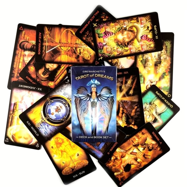 Tarot Of Dreams, Fortune Telling Tarot Kort Spill Perfekt for bursdager, familiesammenkomster og feriefest