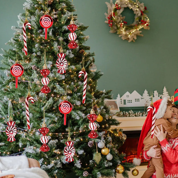 6st Christmas Lollipop Candy Cane Pendant Xmas Tree Hanging Eller A2 en one size A2 one size