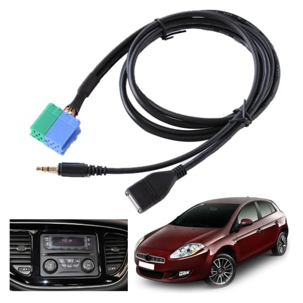 Bilstereo 3,5 mm USB Aux Input Kabeladapter Ledningsnet