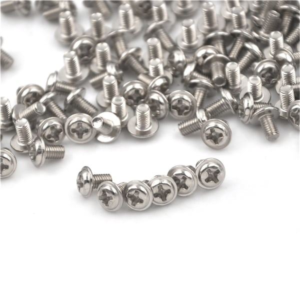 100 stk. Computer PC-kabinet Harddisk Precision PSU 6/32\" Hex Skruer Sølv 100 stk. Silver 100Pcs