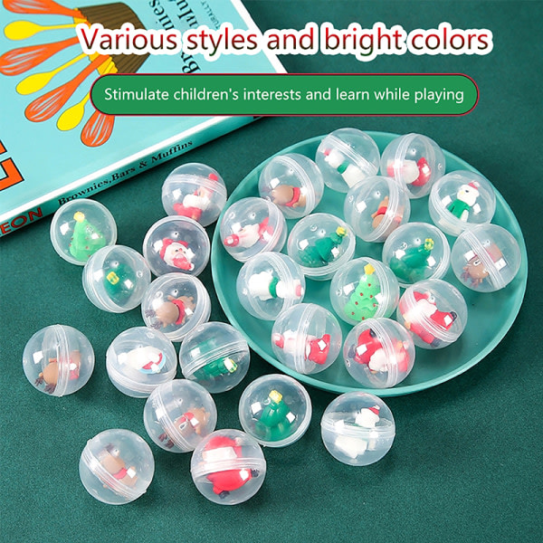 5 stk 32MM juleoverraskelseskapsel egg tegneserie juledukke tilfeldig 5 one size Random 5 one size