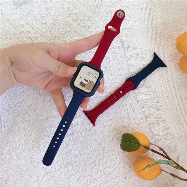 Silikonarmband Apple Watch 38/40/41 mm - Svart Svart Svart