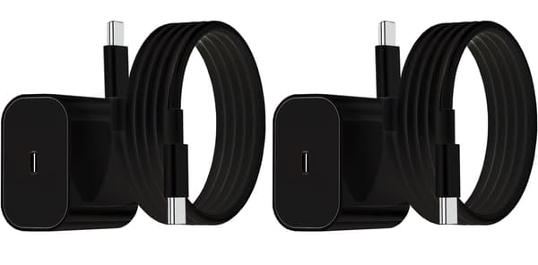 2-pak - Oplader til Samsung 25W - Adapter+Kabel USB-C Hurtigoplader