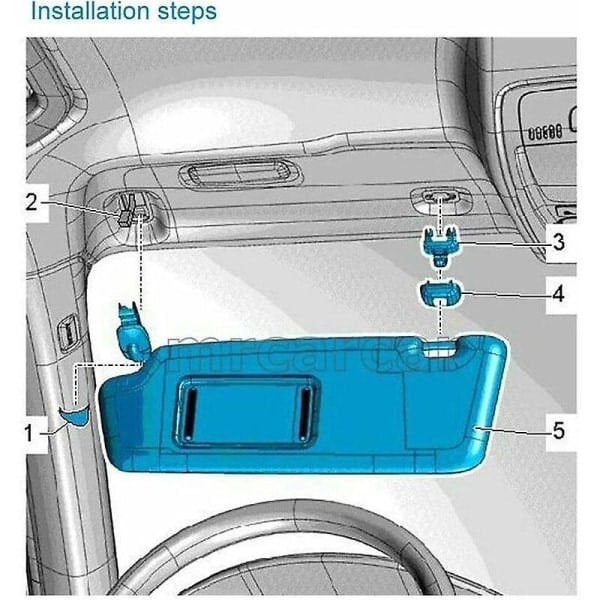 Solskjerm krokholder for interiør, svart, for A1 A3 A4 A5 Q3 Q5 8e0 857 562