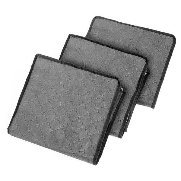 Quilt Klær Oppbevaringsbokser Hjem Stor Kapasitet Sammenleggbar Garderobe Grå 58x31x30cm Gray 58x31x30cm