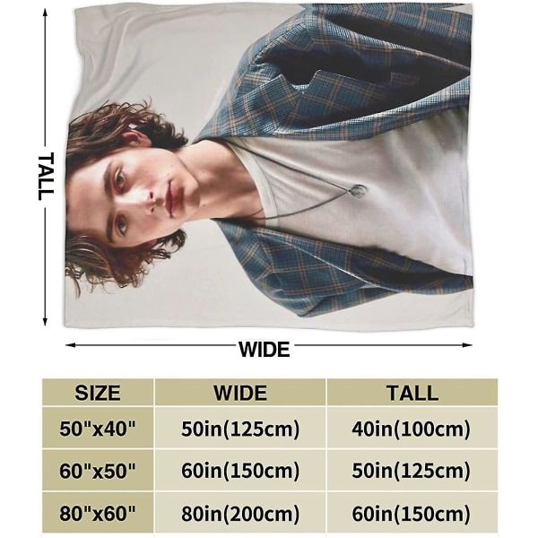 Timothee Chalamet Fleecefilt Sängfilt Lätt Super Mjuk Mysig Lyx Sängfilt Microfiber -t212 50x40in 125x100cm