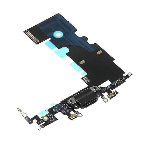 Ladekontakt for iPhone SE (2020) OEM Demontering Dock Connector Ladeport Flex Kabel Erstatning - Black