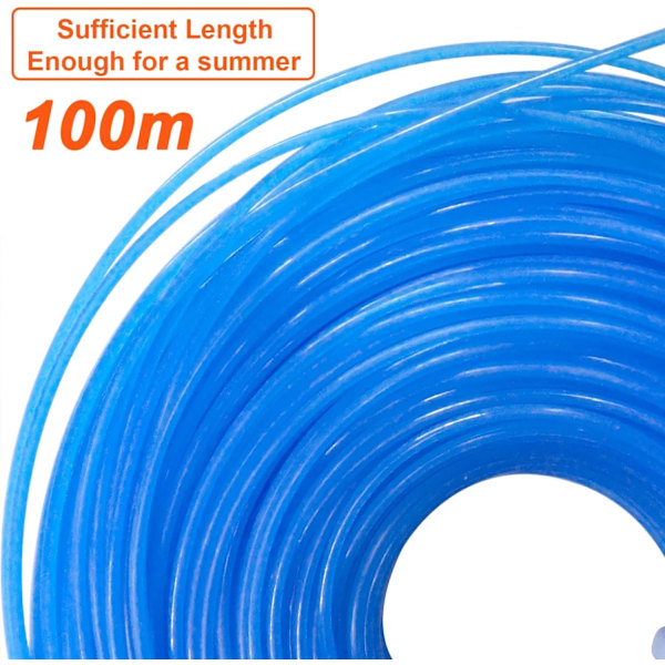 Rull med rund nylontråd for gresstrimmer Diameter 1,6 mm Lengde 100 m, Erstatningstråd for trimmer