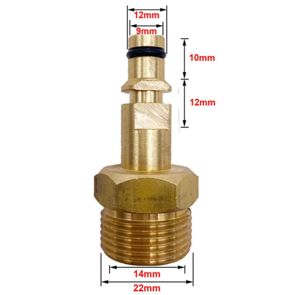 M22 adapter Høytrykkspyler pistol slangekobling Hurtigkoblingsverktøy
