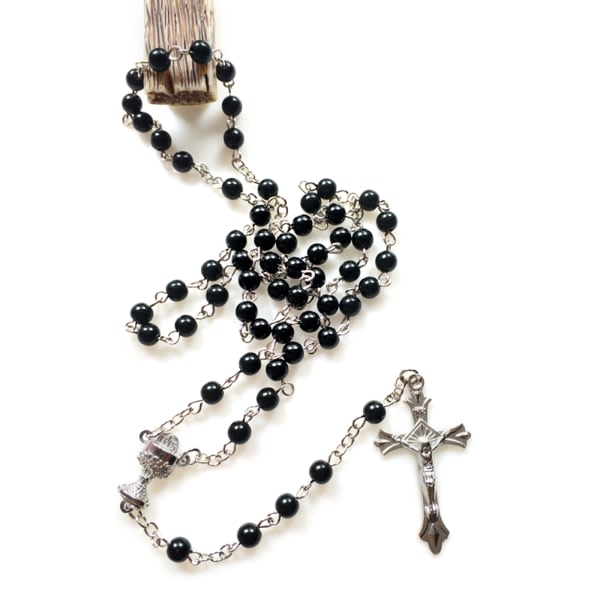 Religion för kors rosenkrans halsband heliga katolska smycken berlock hänge