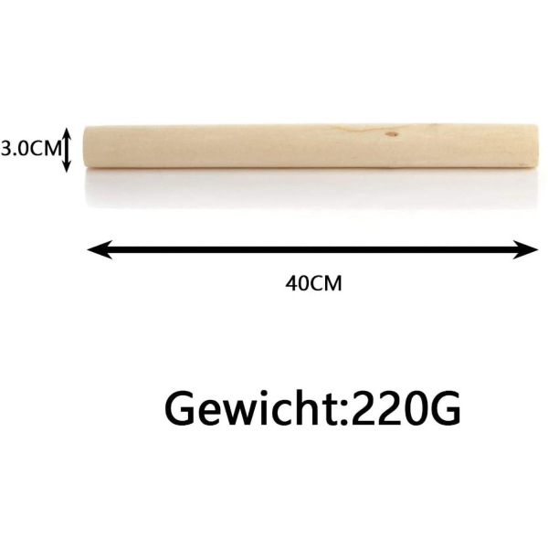 Kaulin, kahvaton kaulin leipureille, pasta 40 cm