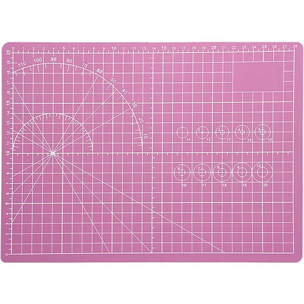 Leikkuualusta, ompelualusta, leikkuupohja, leikkuulevyt, itsestään korjautuva leikkuualusta, kankaalle, tilkkutöihin, ompeluun, leikekirjoihin (Pinkki)