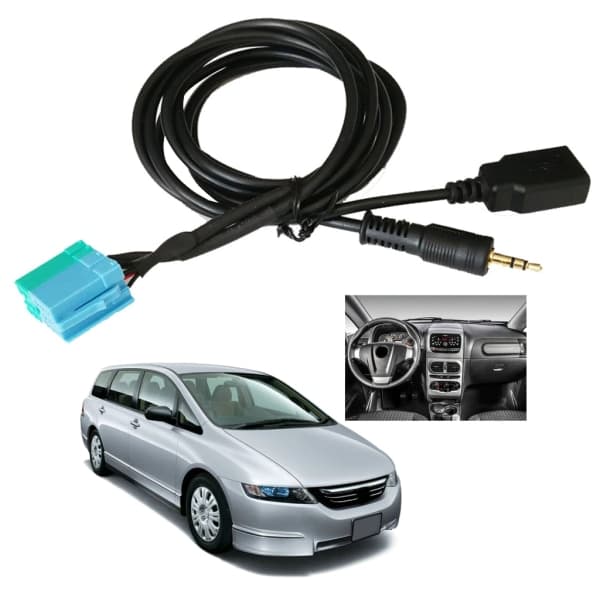 Bilstereo 3,5 mm USB Aux Input Kabeladapter Ledningsnet