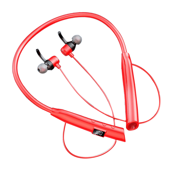 Ljudsystem för HD-hörlurar Bluetooth-kompatibla 5.2-hörlurar för utomhusresor röd red