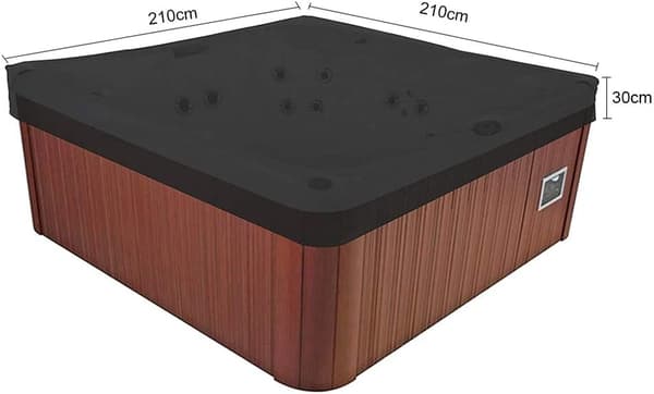 Vandtæt firkantet polyester spabadsovertræk
