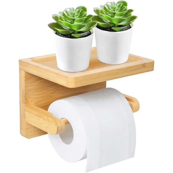 WC-paperiteline, WC-paperiteline ilman porausta, Teline tarjottimella, Puuta kylpyhuoneeseen, WC