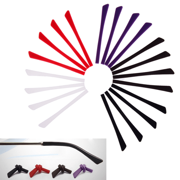 2 par silikoneholdere Krogspetsbriller Ear Grip Anti Slip Coffee Coffee