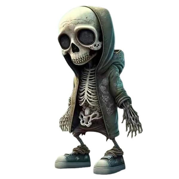 Coola skelettfigurer Halloween Skelettdocka Hartsprydnad C one size C one size