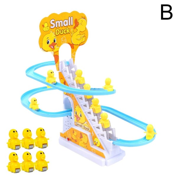 Small Duck Track Game Toy Duck Pingvin Klättring Toy Rail Car Ele 6st ankor en storlek