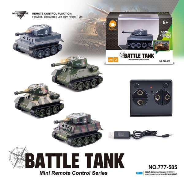 Fjernbetjening Lille Tank Ultra-lille Mini RC Crawler Kørsel M D one size D one size