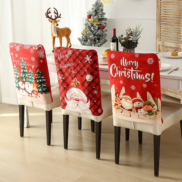 Jul Xmas Bankett Stol cover Santa Party Matsal Seat A10 one size A10 one size