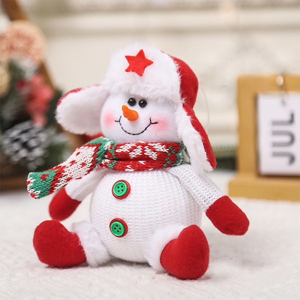 Jouluaiheinen neulottu nukke riipus koriste Santa Claus Sno A1