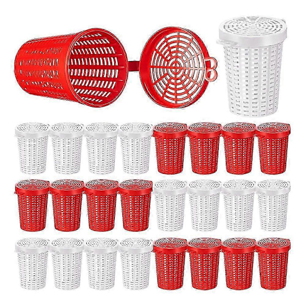 20 st Fiske Bete Bur Fälla Fisk Lockbete Matarkorg Plast Bete Hink För Kräfta Räka Mask Krabba Karp_xx