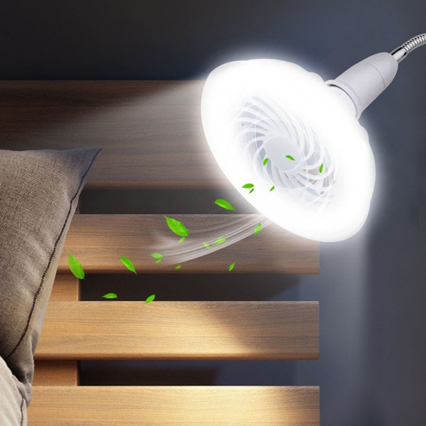 E27 takvifte med LED-lys 5-blads moderne lampe 5,79 tommer viftelampe Justerbar hastighet med E27 lampehode AC85V-265V