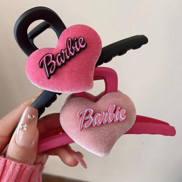 1. Trendig Barbie Brev Hjerte Hårklo Enkel Hårklemme For A1