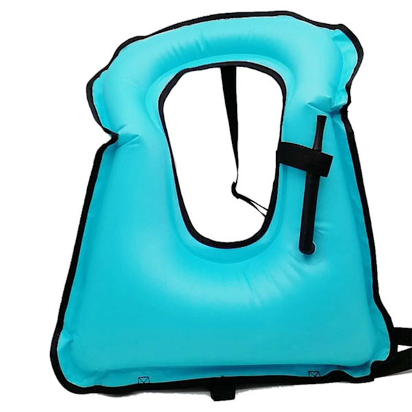 Bærbar oppblåsbar snorkelvest for voksne, lett og slitesterk jakke for dykking Blue