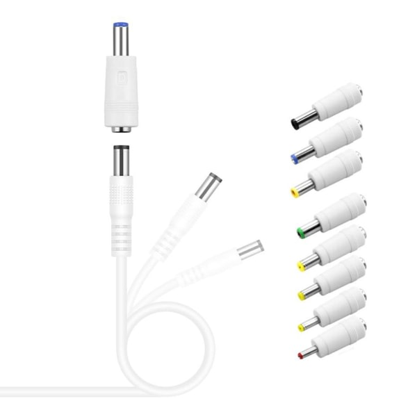 USB till DC5V Power för routerhögtalare USB till DC5,5x2,1mm Plugg Laddningskabel Power 8-pluggar Kontaktadapter Adapter