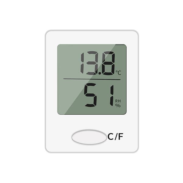 Digital Hygrometer Termometer för Inomhusbruk - Hög Noggrannhet - Portabel (Vit) - 2-pack