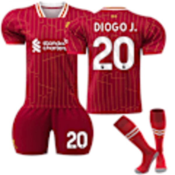2024-2025 Liverpoolin kotipaita-setti lapsille ja aikuisille, jalkapallopaita nro 20 Diogo Jota xs