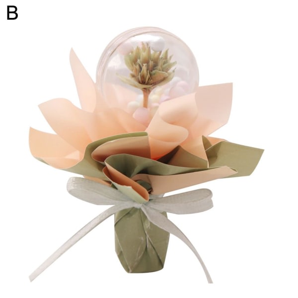 Torkade blommor Simulerade Bärbar Plast Mini Torkade Blommor Bukett Bollar Gör det själv leksaker Green B Green B