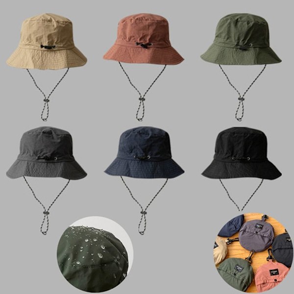Vattentät Solskyddshatt för Sommarcamping Army green