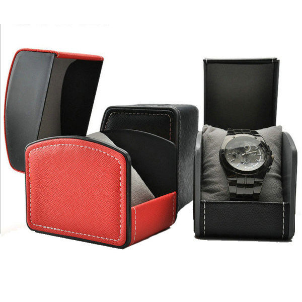 Bärbar watch PU - watch Case Förvaringshåll Black one size Black one size