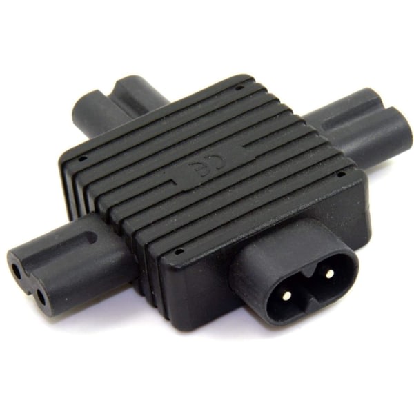 IEC320-C8 hannkontakt til IEC320-C7x3 hunnkontakt adapter PDU server 2-pin kontakt Strøm