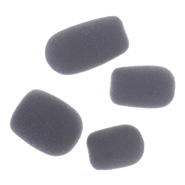 Ny 10 stk mikrofon headset grill vindskærm skum sort mikrofon - 35*25*10mm 35*25*10mm