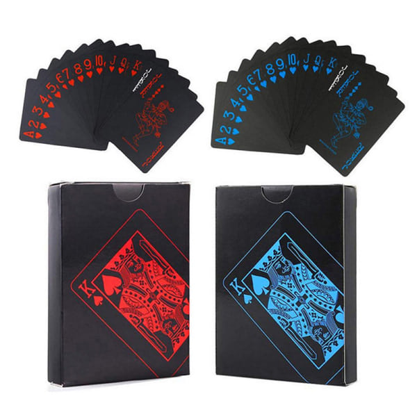 Pelikortit Pokeri Peli Puku Muovi Taika Vedenpitävä pakka sininen yksi koko blue one size