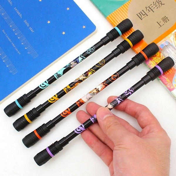Spinning Pen Kreativ Tilfeldig Flash Roterende Gaming Gel Penner for D one size D one size