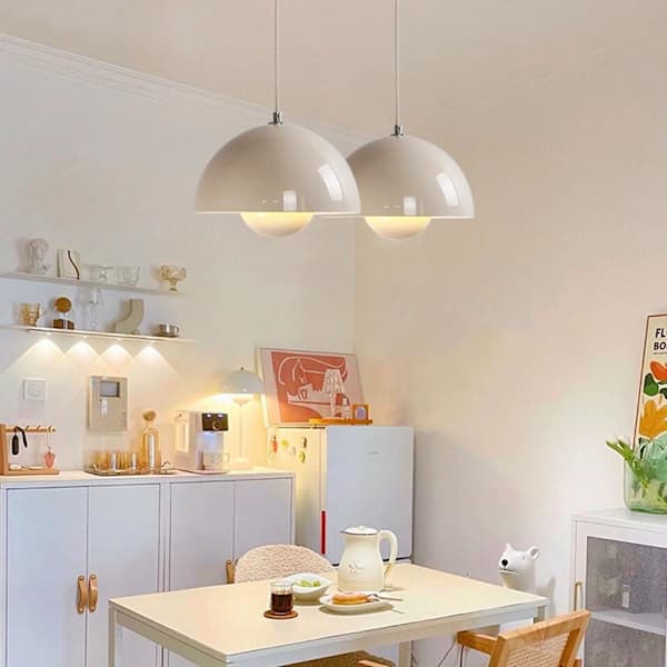 Moderne LED Loft-/Pendellampe 23cm – Halvcirkelformet Blomsterknoppedesign med Justerbart Lys 3000K–6000K