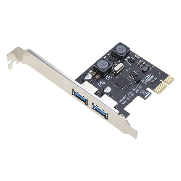 2 Port USB 3.0 PCI-E ekspansjonskort Ekstern PCIe X1 til USB 3.0 Controller Card Adapter for stasjonær PC NEC720202, VL805 NEC720202