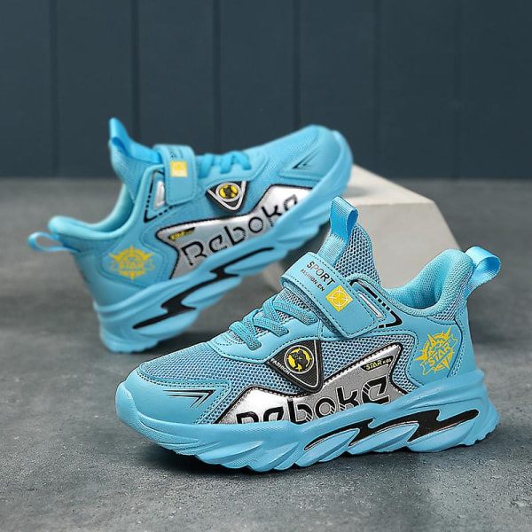 Børnesneakers Åndbare Løbesko Mode Drenge Piger Sportsko Dy2022 Blå 34