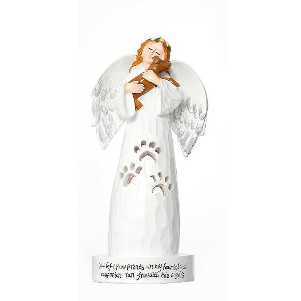 Engel Blomst Fe Statuette Skulptur Statue Til Hjem Desk Dekoration Håndværk Bogreol Ornament